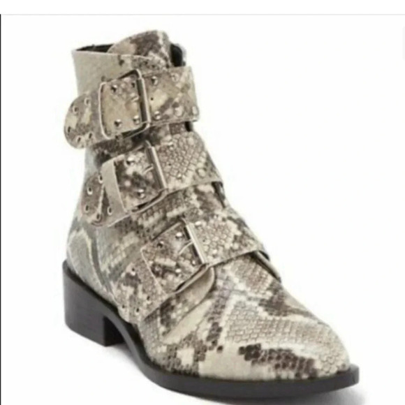 Steven New York Harmon Women's White Snake Boots Sz 7.5 - Picture 4 of 7